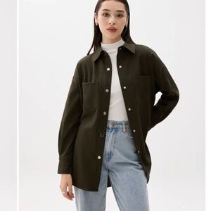LOVE BONITO 'Ivara' Oversized Collared Shirt NWT